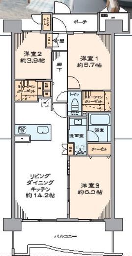Be Cityキャナルウイング 8階 間取り図