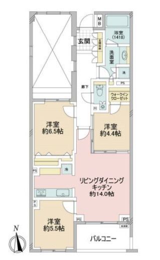 スタイリオ中延駅前 3階 間取り図
