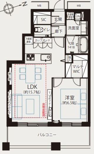 スタイリオ中延駅前 36階 間取り図