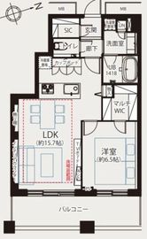 スタイリオ中延駅前 36階 間取り図