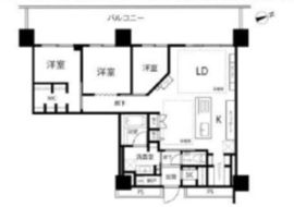 パークタワー品川ベイワード 2階 間取り図