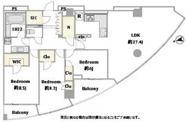 アトラスタワー西新宿 27階 間取り図