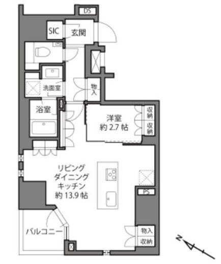 コンフォリア麻布台 5階 間取り図