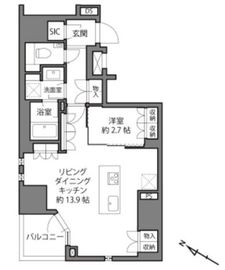 コンフォリア麻布台 5階 間取り図