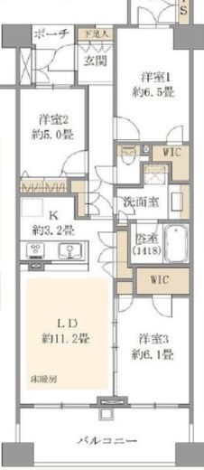 グランヒルズ東陽町 2階 間取り図