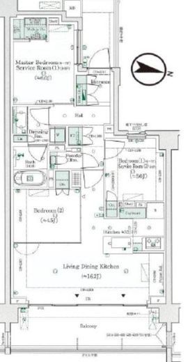 パークシティ高田馬場 3階 間取り図