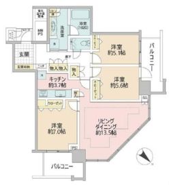 カスタリア人形町 18階 間取り図
