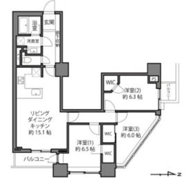 カスタリア水天宮 4階 間取り図