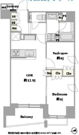 プラウド銀座一丁目 3階 間取り図