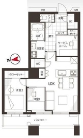 芝浦アイランド グローヴタワー 36階 間取り図