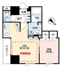 グリーンパーク日本橋横山町 2階 間取り図