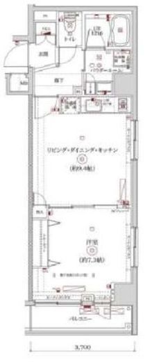 イアース本所吾妻橋 5階 間取り図