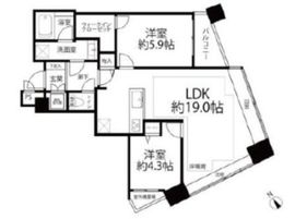 新宿アインスタワー 6階 間取り図