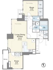 アトラス麻布台 10階 間取り図