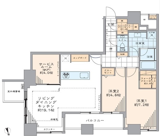 ザ・タワーズ台場 イースト 18階 間取り図
