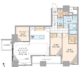 ザ・タワーズ台場 イースト 18階 間取り図