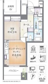 ルネ神楽坂 15階 間取り図