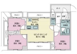 メゾンドール錦糸町ツイン 14階 間取り図