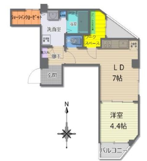 秀和元代々木アネックス 3階 間取り図