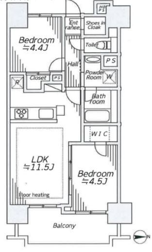 ベイクレストタワー 5階 間取り図