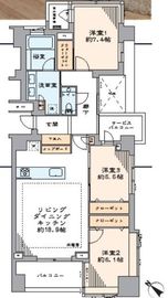 プラウド赤坂 12階 間取り図