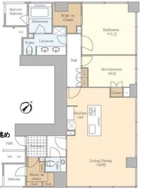 マジェスタワー六本木 27階 間取り図
