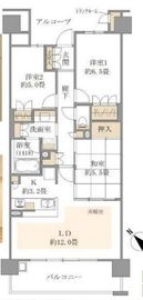 ガリシアグランデ江戸川橋 8階 間取り図