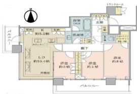 ザ・パークハウス晴海タワーズ ティアロレジデンス 36階 間取り図