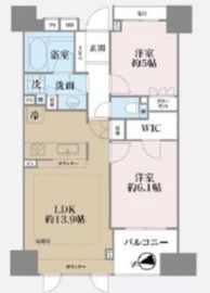 パークホームズセントラルシティ中央区湊 6階 間取り図