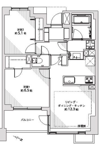 ザ・パークハウス晴海タワーズ クロノレジデンス 2階 間取り図