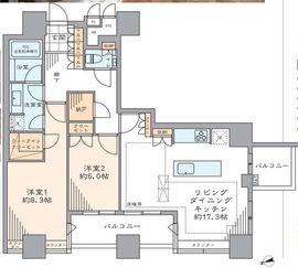 ザ・パークハウス晴海タワーズ クロノレジデンス 6階 間取り図