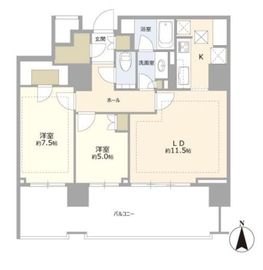 広尾ガーデンフォレスト 7階 間取り図