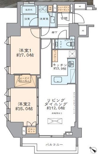 サンウッド赤坂丹後町 3階 間取り図