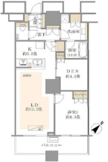 ザ・東京タワーズ シータワー 7階 間取り図