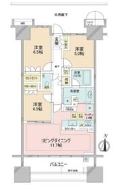 ブランズ東雲 7階 間取り図