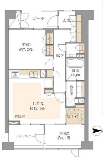 エルスタンザ代官山 タワー棟 3階 間取り図