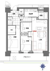 ザ・パークハウス晴海タワーズ クロノレジデンス 44階 間取り図