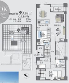 コンフォリア日本橋 4階 間取り図