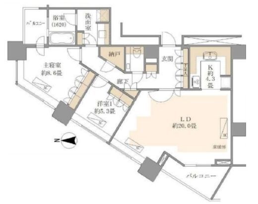 高輪ザ・レジデンス 41階 間取り図