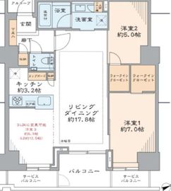 プラウドタワー芝浦 27階 間取り図