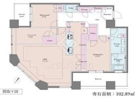 芝浦アイランド ケープタワー 48階 間取り図