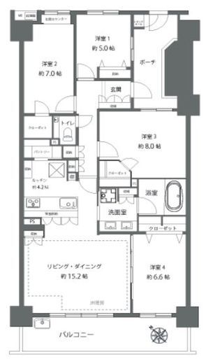 ニュートンプレイス 5階 間取り図