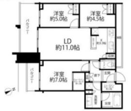 スカイズタワー＆ガーデン 13階 間取り図