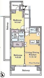 クレストフォルム田町ベイフロントスクエア 7階 間取り図