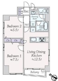 ドマーニ人形町 7階 間取り図