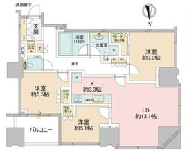 シティタワーズ豊洲ザ・ツイン サウスタワー 15階 間取り図