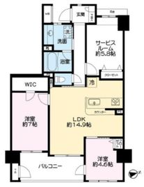 コスモ北千住ロイヤルフォルム 4階 間取り図