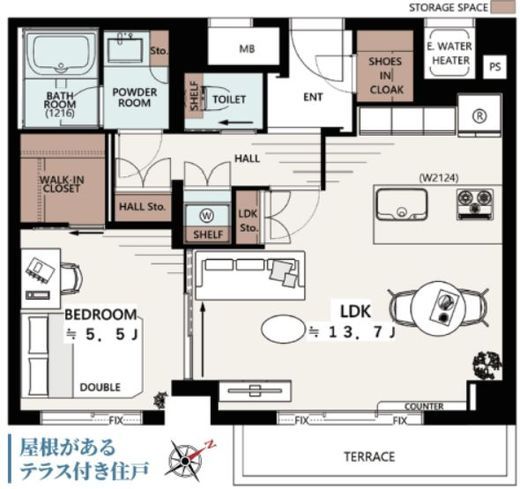 ロイヤル元麻布ガーデン 1階 間取り図
