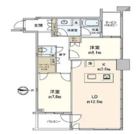 クレストプライムタワー芝 18階 間取り図