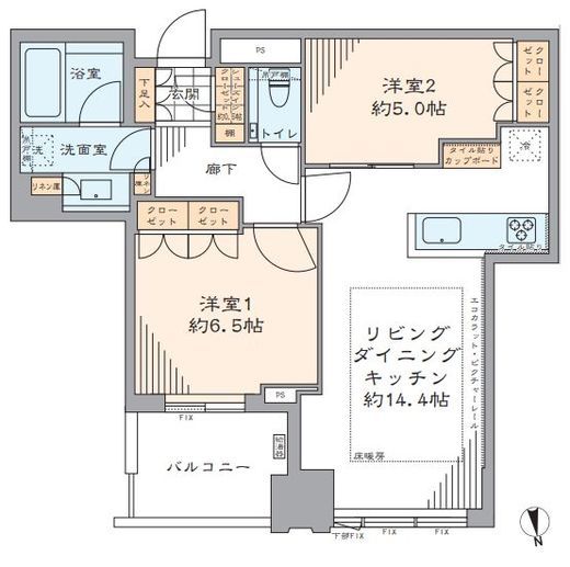 CAVANA+南青山 19階 間取り図